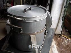 Military Surplus Kitchen M59 Field Range 2 Pot System With Cradle + 2 Lids Army