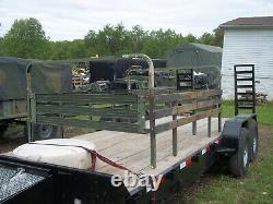 Military Surplus M101 Cargo Trailer Side Rails, And 2 Bows-short 3 Bows Us Army