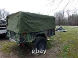 Military Surplus M101 Regular Canvas Cargo Trailer Cover Only -damaged Us Army