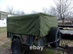 Military Surplus M101 Regular Canvas Cargo Trailer Cover Only -damaged Us Army
