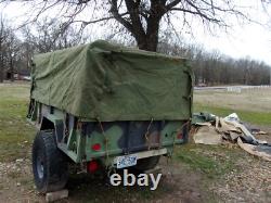 Military Surplus M101 Regular Canvas Cargo Trailer Cover Only -damaged Us Army