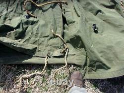 Military Surplus M101 Regular Canvas Cargo Trailer Cover Only -damaged Us Army