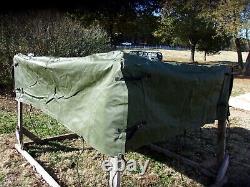 Military Surplus M101 Vinyl Canvas Cargo Trailer Cover Stained (rust) Us Army