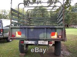 Military Surplus M105 Cargo Trailer Deer Camp Hunting Army Truck. No Title