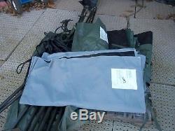 Military Surplus Mgpts Or Temper Tent Vestibule +poles+ Floor +stakes Us Army
