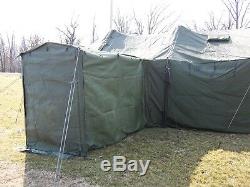 Military Surplus Mgpts Or Temper Tent Vestibule +poles+ Floor +stakes Us Army
