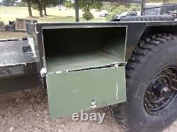 Military Surplus Overland Trailer Frame -aluminum Upper Hmmwv Tires Us Army