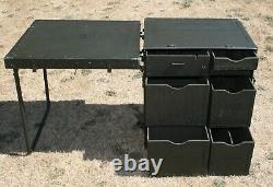 Military Surplus Portable Field Desk Camping Hunting Desk Us Army With Key