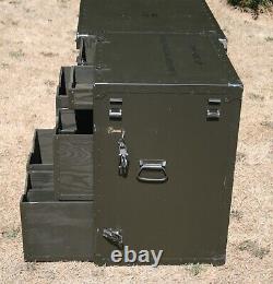 Military Surplus Portable Field Desk Camping Hunting Desk Us Army With Key