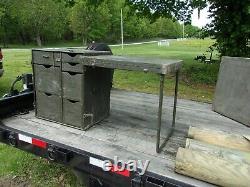 Military Surplus Portable Wood Field Desk- Kids Desk- No Stool-damaged -army