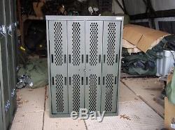 Military Surplus Secure Site Weapons Rifle Pistol Rack Cabinet Safe Gun Army