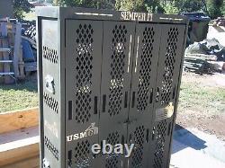 Military Surplus Secure Site Weapons Rifle Pistol Rack Cabinet Safe Gun Army