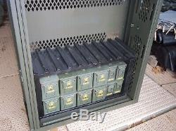 Military Surplus Secure Site Weapons Rifle Pistol Rack Cabinet Safe Gun Army