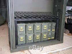 Military Surplus Secure Site Weapons Rifle Pistol Rack Cabinet Safe Gun Army