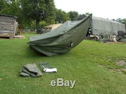 Military Surplus Soldier Crew Tent 10 X10 Camping- Fair-poor Condition -army