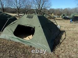 Military Surplus Soldier Crew Tent Army Fair-good Camping 10 X10 Hunting Us Army