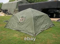 Military Surplus Soldier Crew Tent Army Self Standing Camping 10 X10 -damaged