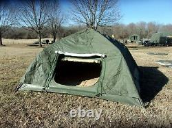 Military Surplus Soldier Crew Tent Army Stained-camping 10 X10 Hunting Us Army