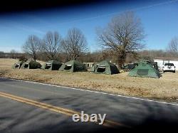 Military Surplus Soldier Crew Tent Army Stained-camping 10 X10 Hunting Us Army