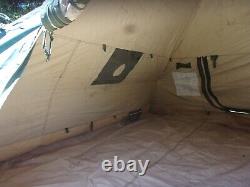 Military Surplus Soldier Crew Tent Good Condition Camping 10 X10 Hunting Us Army