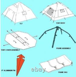 Military Surplus Soldier Crew Tent New Condition Camping 10 X10 Hunting Us Army