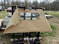 Military Surplus Tan Curtain 2 Man Truck M998 Hmmwv 12340737-2 Army- Bent Rod