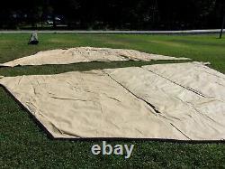 Military Surplus Tent Base X 305 Tan End Door +vent Section Removable Us Army