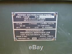 Military Surplus Tent Generator Power Distribution Box 60 Amp 20a Breakers Army