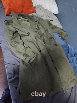 Military Surplus Trench Coat With Liner Small Regular Authentic Good Condition