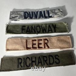 Military Surplus US Army & Air Force 4 Vintage Name Tags, Authentic, Used