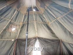 Military Surplus Vinyl Canvas Gp Small Tent Hunting Us Army Repaired- No Poles
