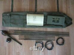 Military US Signal Corps Truck Jeep Army Radio Antenna Base with Mast Sections