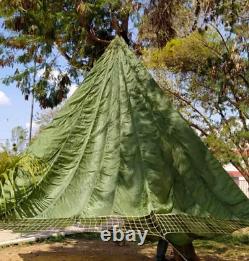 Military main parachute T-10 35' cutted lines Canopy surplus -BRAZILIAN ARMY