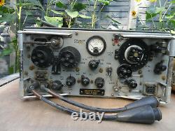 Military ww2 wireless set No 62 mark 2 with headphones and power lead & cover