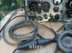 Military ww2 wireless set No 62 mark 2 with headphones and power lead & cover