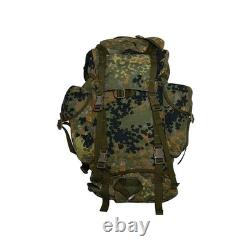 Modern German Army Issue Flecktarn Camo Rucksack- 65L- Camping-Hiking-Surplus