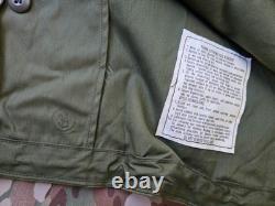 NEW! 1972 Army M-65 OG-107 Military Extreme Cold Weather Parka Fishtail Size S