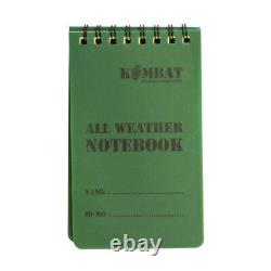 NEW KombatUK Mini All Weather Military Army Waterproof Notebook Notepad 50 Page