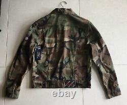 NEW Polo Ralph Lauren Military Camo Denim Trucker Jacket RRL P Wing 1992 Stadium