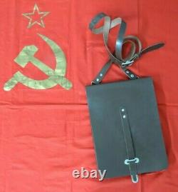 NEW! Soviet Russian Army Military Officer Leather Map Bag Case Tablet USSR 1984