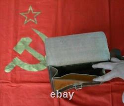 NEW! Soviet Russian Army Military Officer Leather Map Bag Case Tablet USSR 1984