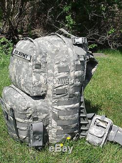 NEW US Army ACU MOLLE Rucksack With Frame Medium Military Backpack w. POUCHES