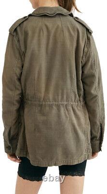 NWT Free People Military Jacket Women S Not Your Brothers Surplus Army Green