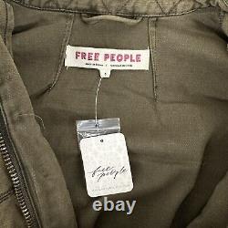 NWT Free People Military Jacket Women S Not Your Brothers Surplus Army Green