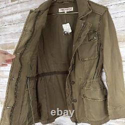 NWT Free People Military Jacket Women S Not Your Brothers Surplus Army Green