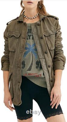 NWT Free People Military Jacket Women S Not Your Brothers Surplus Army Green