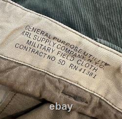 NWT Ralph Lauren RRL Corduroy Army Green Military Field Surplus Cargo Pants 33