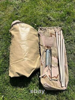 New Dutch Military 2-Man Desert DCU Camo Tent with Carry Bag Army