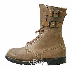 New Military Vintage 1950 French Rangers Foreign Legion Leather Suede Boots