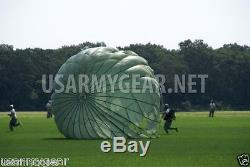 New US Army Military Surplus Foliage T10 Personnel Parachute 35' FT w Lines Cut